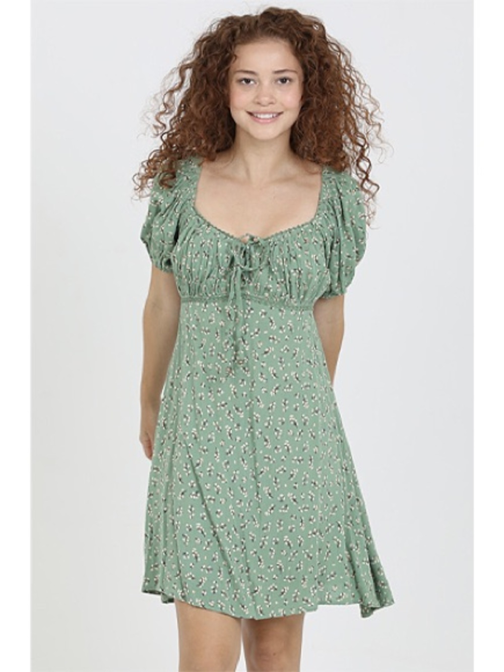 Angie Textured Green Dress